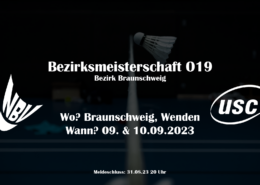 Banner Bezirksmeisterschaft O19 Badminton 2023